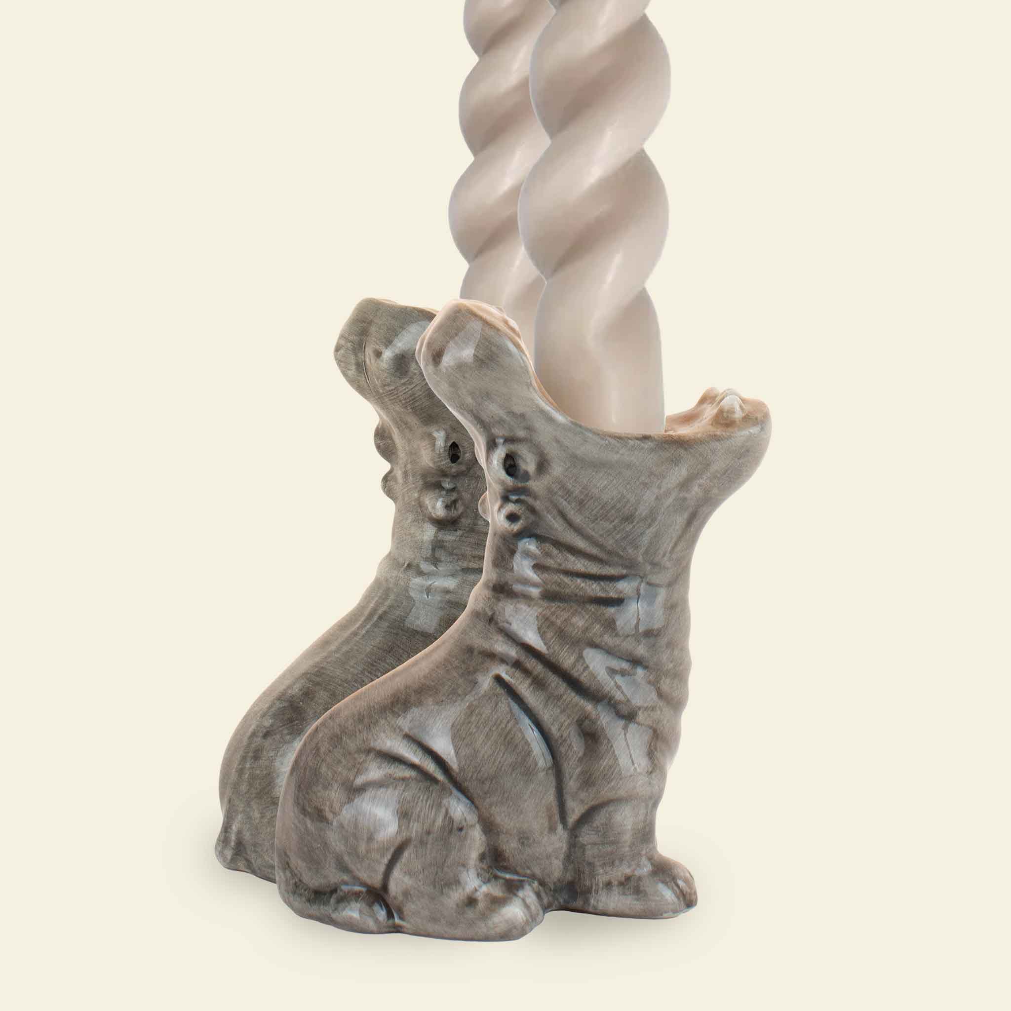 Detailaufnahme Hungry Hippos Kerzenständer