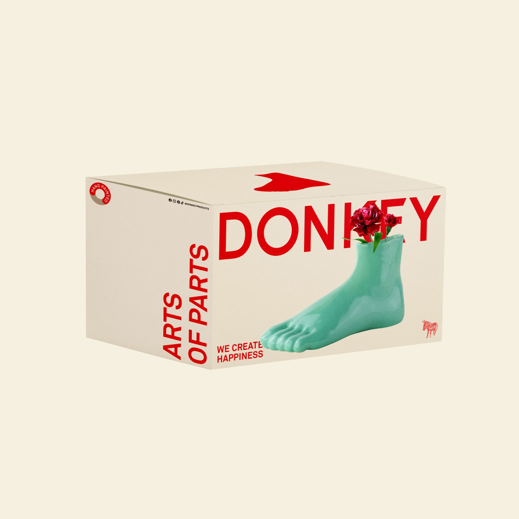 Verpackung Vase "The Foot" aus der Arts of Parts Kollektion