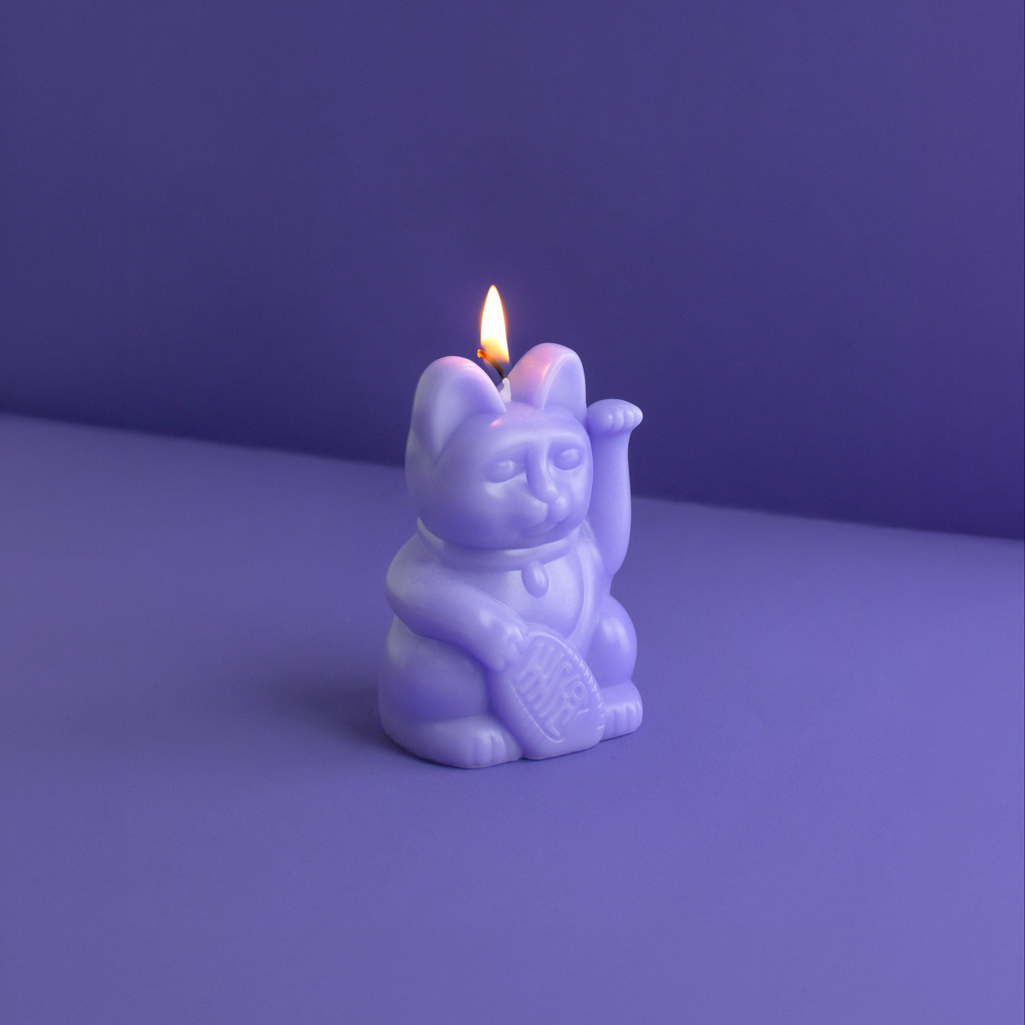 Lucky Cats Kerze Lila