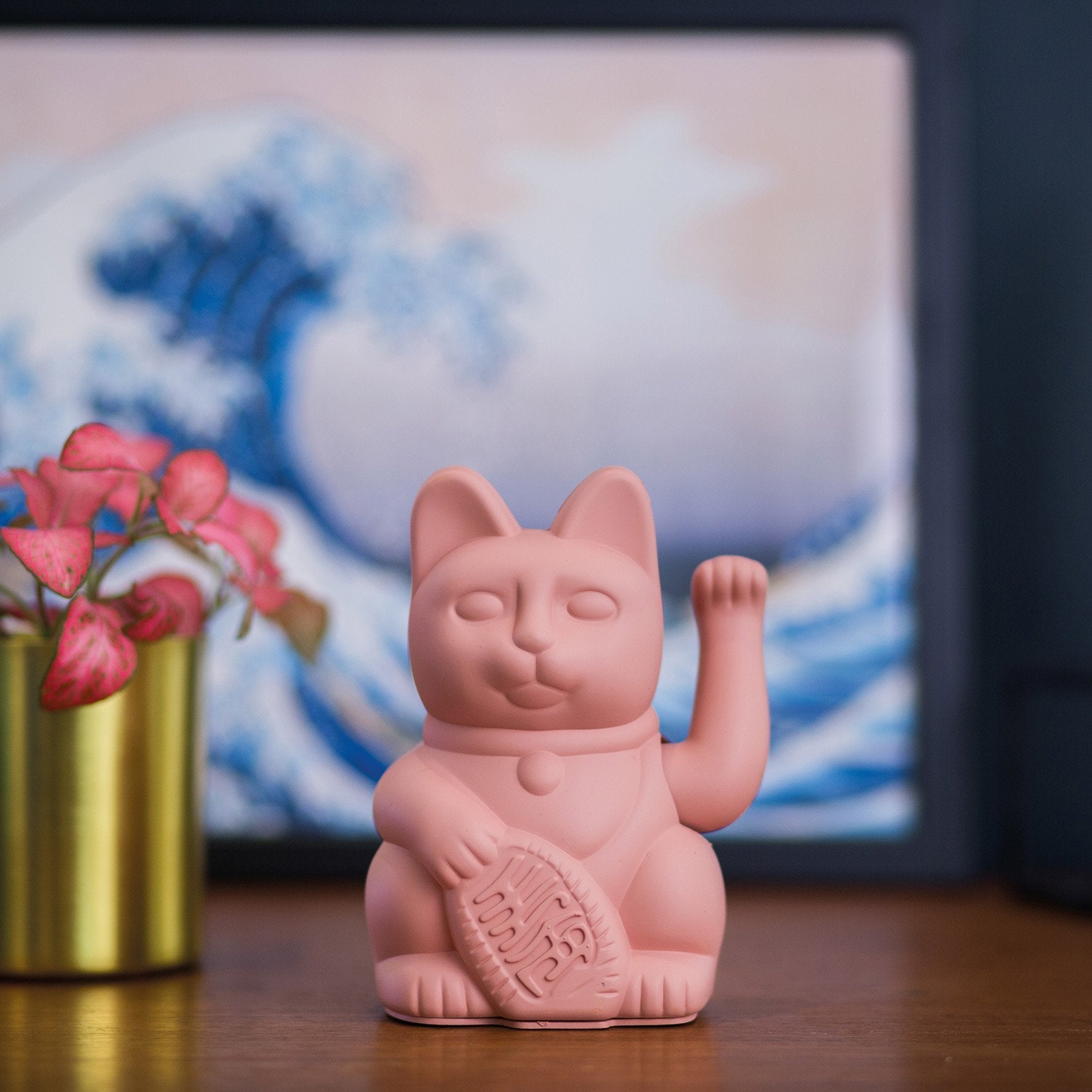 Winkekatze Pink Moodbild