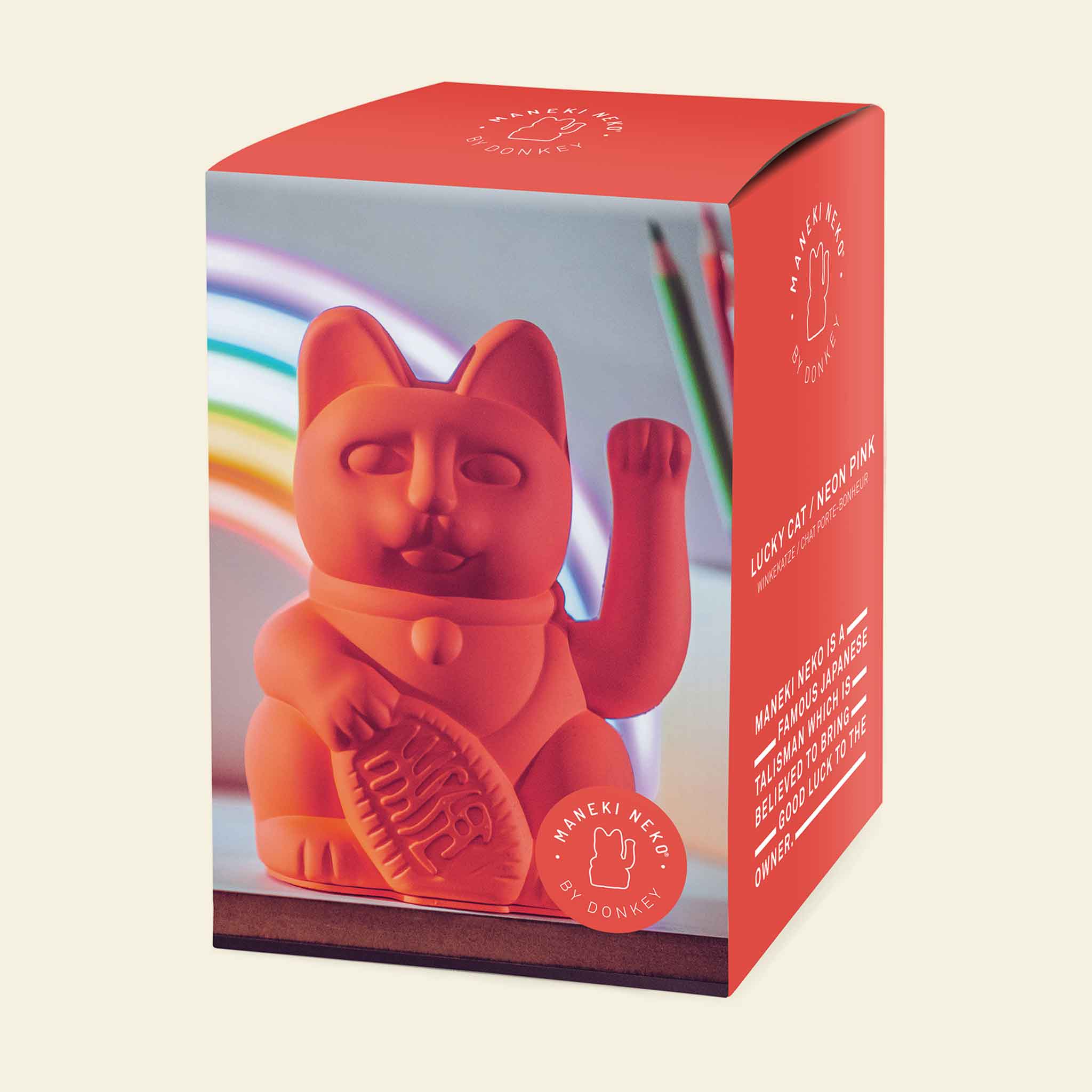 Winkekatze Neon Orange