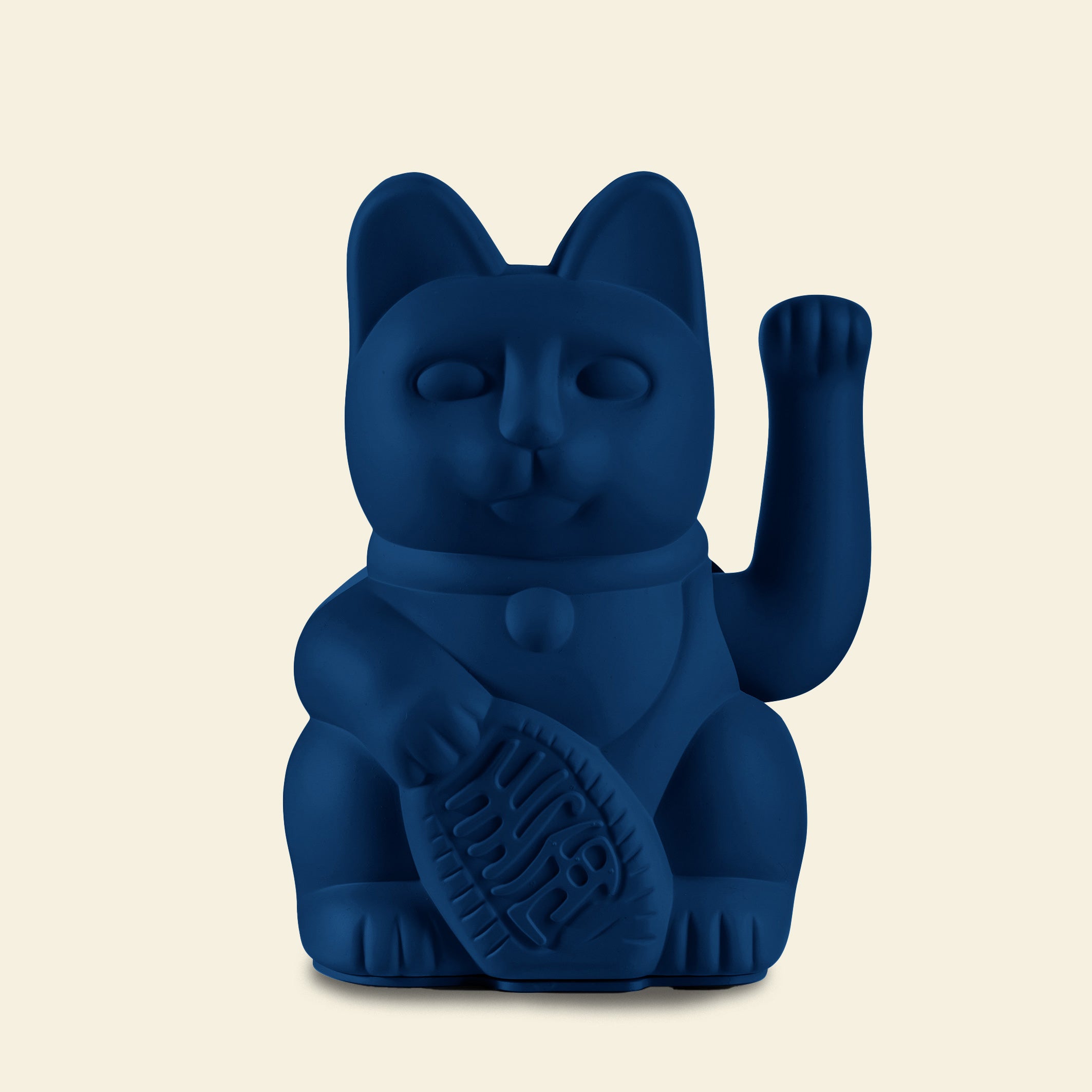 Winkekatze Dunkelblau