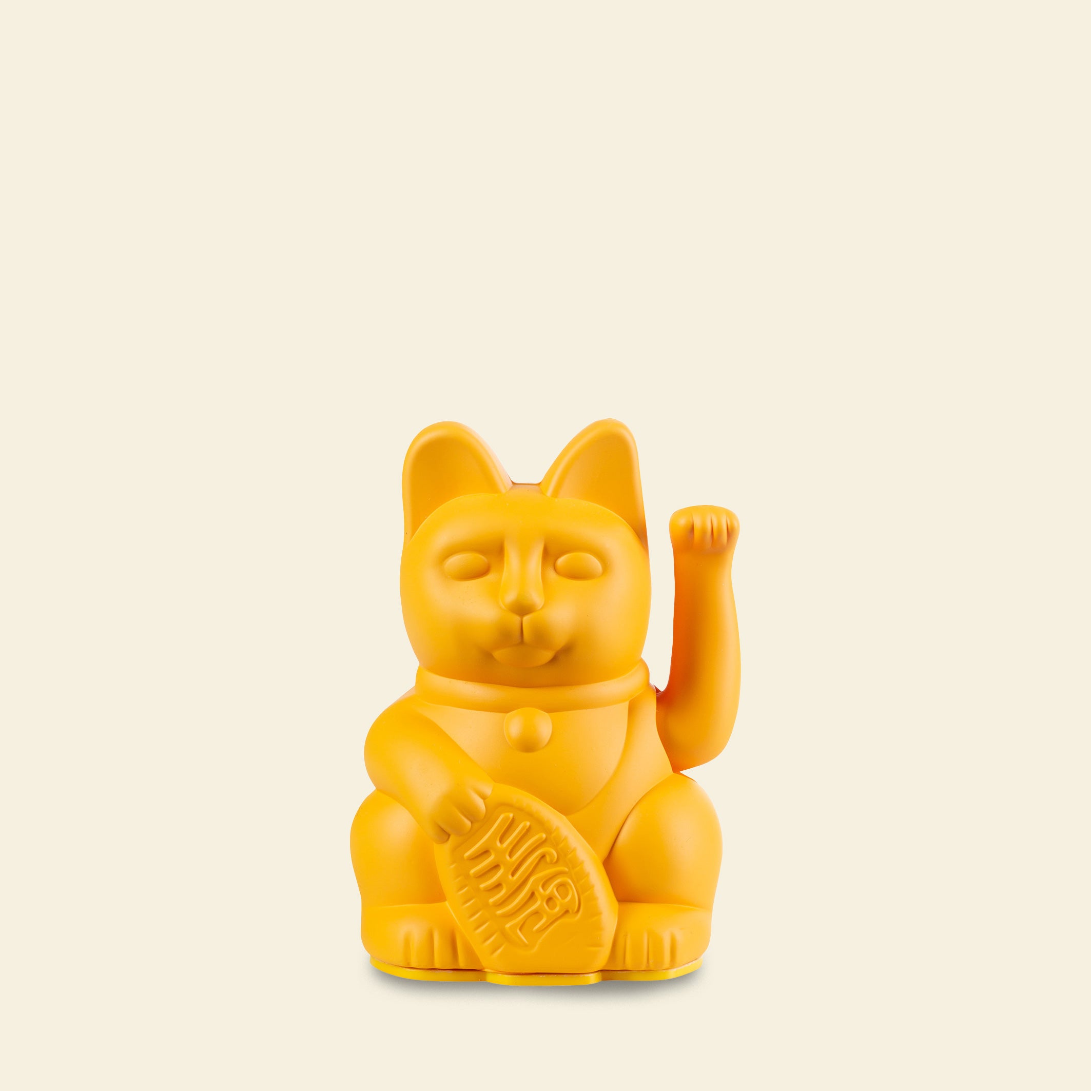 Winkekatze Mini Dunkelgelb