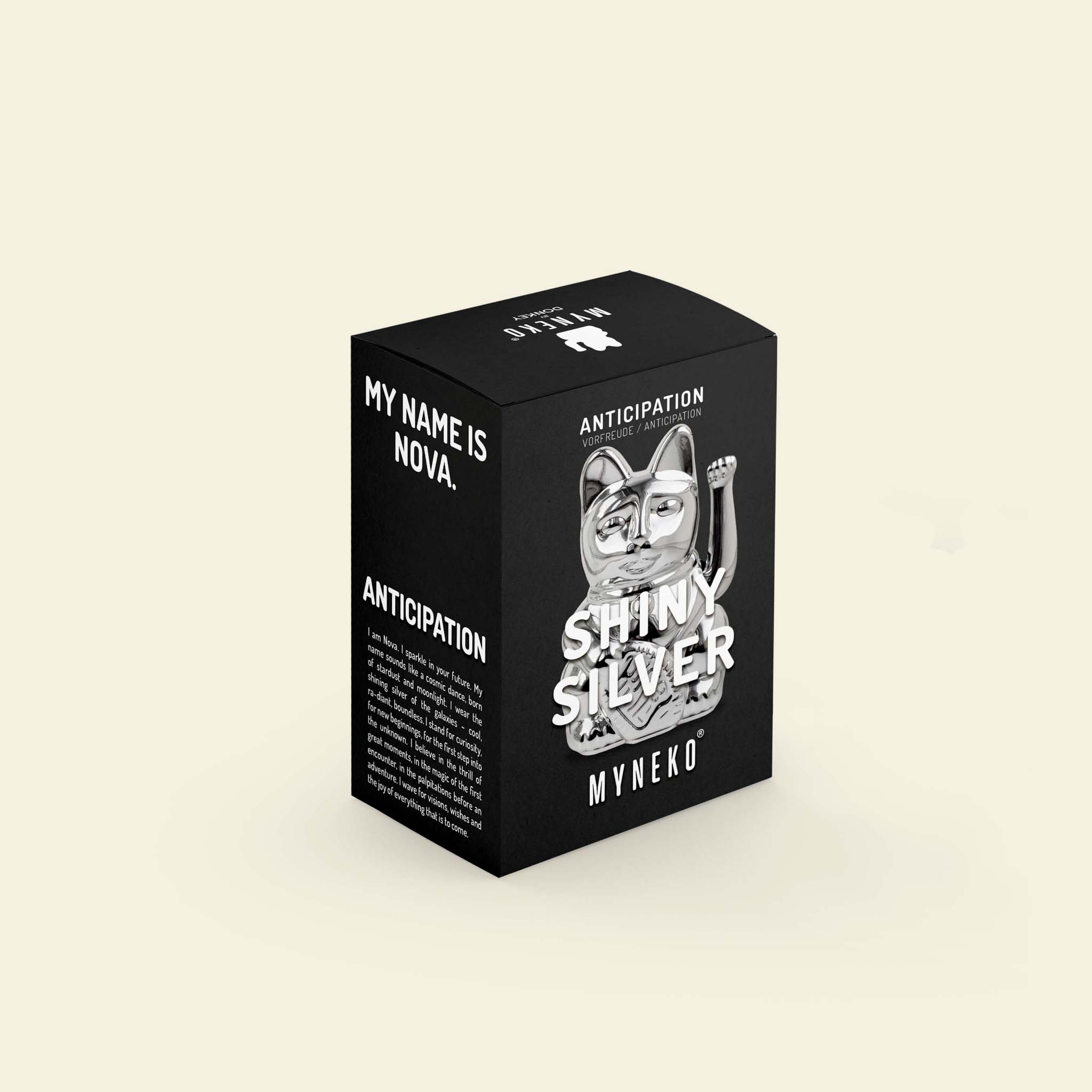 Lucky Cat Shiny Silver Mini „Nova“