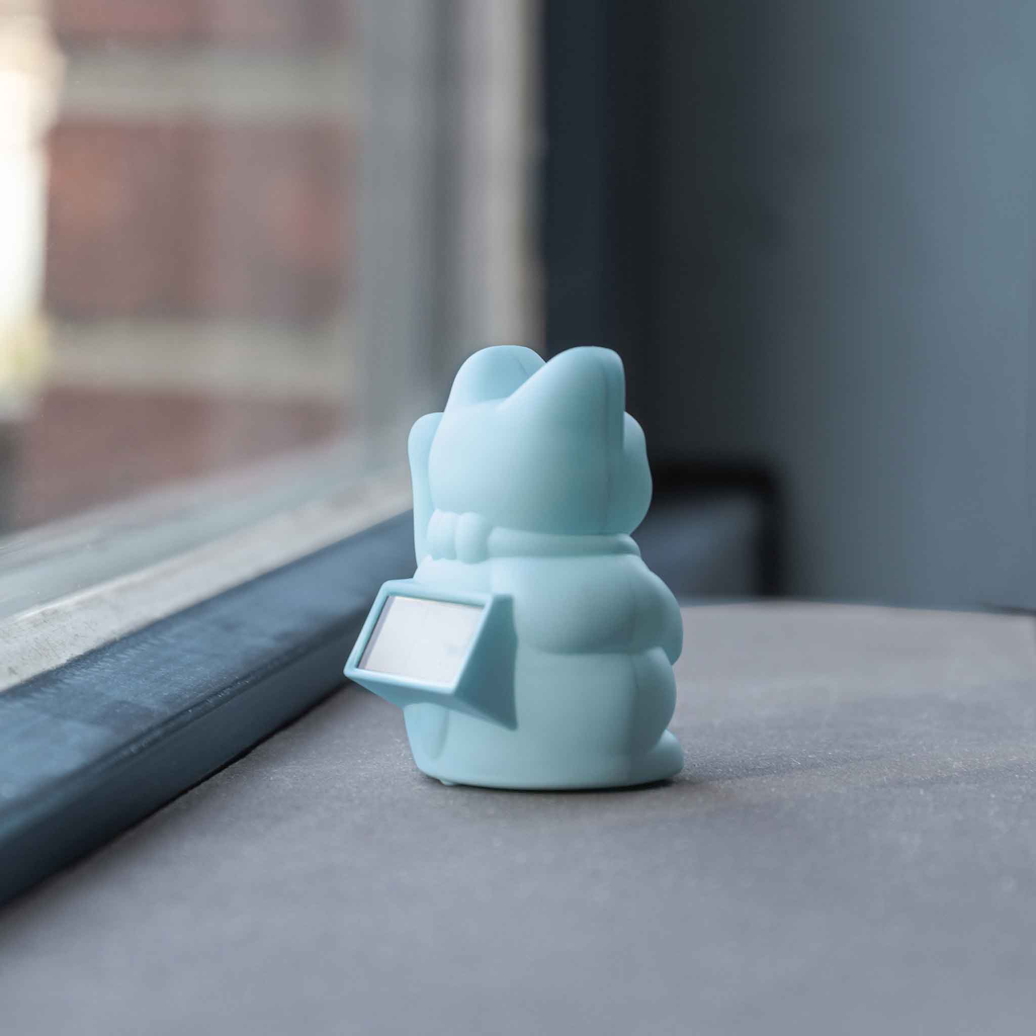 Rückansicht Lucky Cat Solar Light Blue