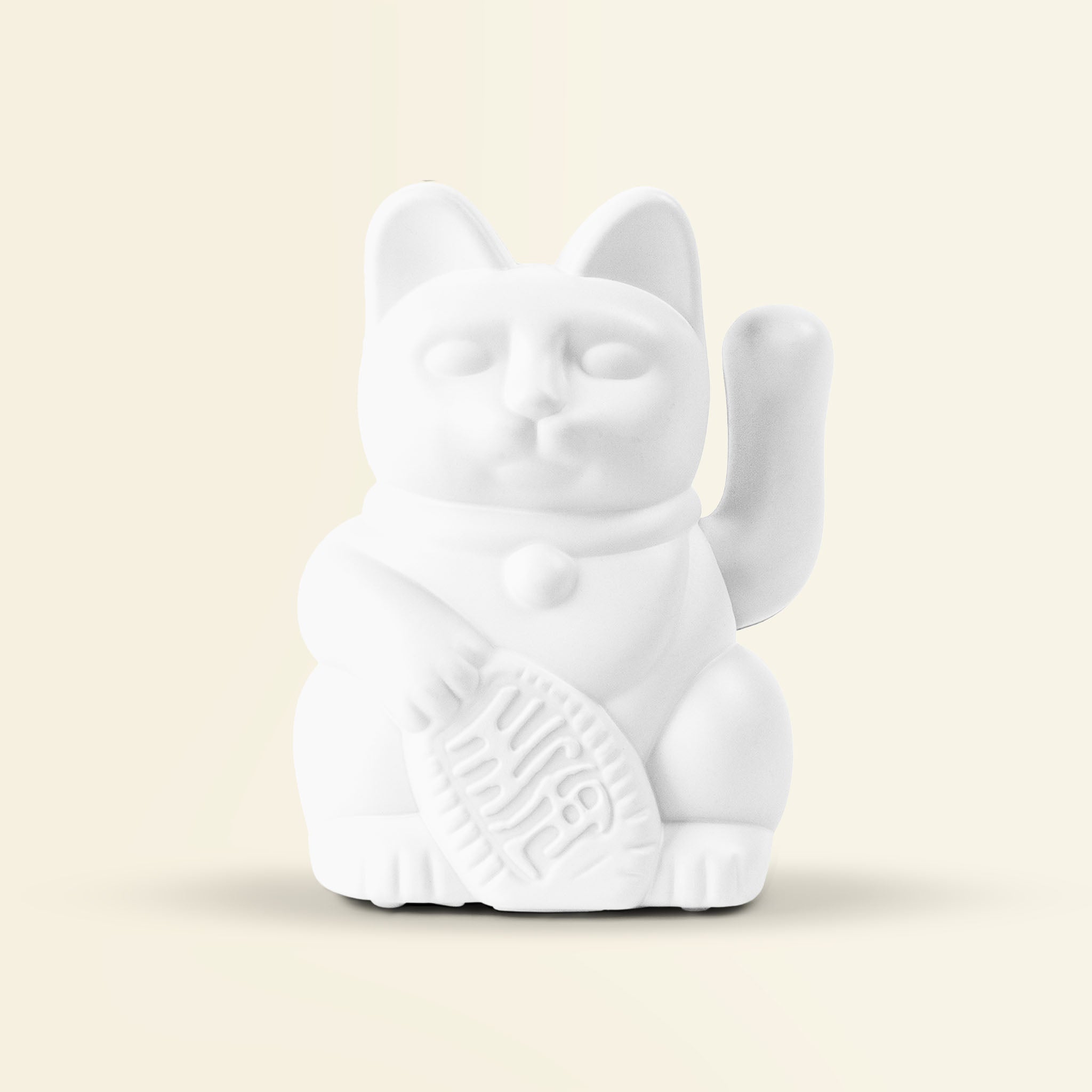 Winkekatze Solar Weiß